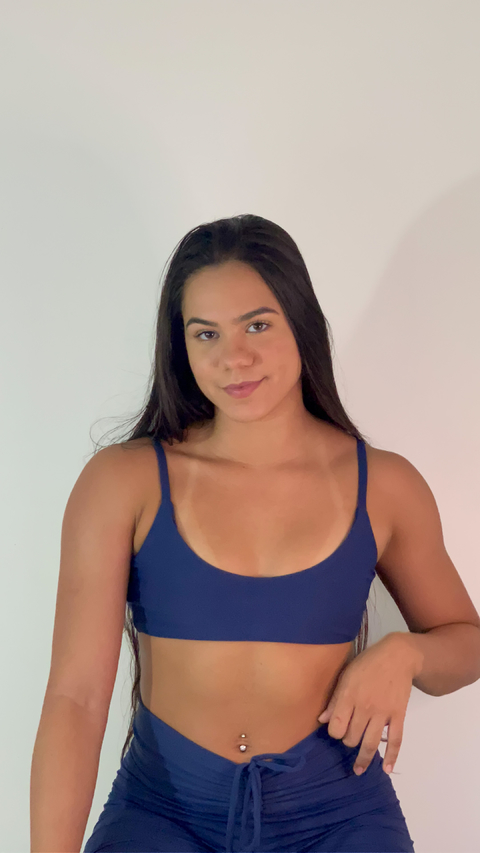 Top Lívia- Azul Marinho