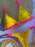 Biquíni Sea- Amarelo com Rosa Brilho- M - Use Melansea