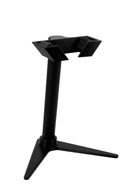 Soporte 3D de paletas negro para accesorios.