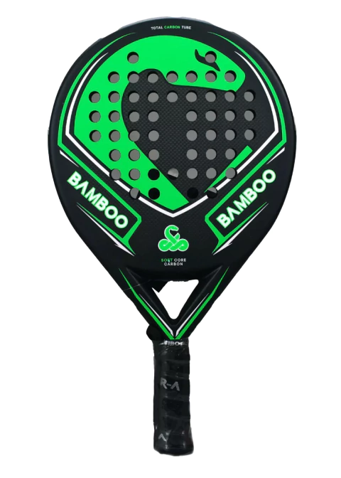 Paleta de pádel Vibora Bamboo Classic Edition con diseño en negro y verde.