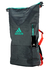 Mochila Adidas Multigame Backpack en color antracita con detalles en verde y rojo.