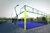 Cancha de Padel Classic Elite de PADELAR con superficie azul y estructura moderna.