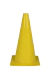 Cono de entrenamiento amarillo para ejercicios deportivos.