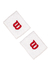 Muñequeras blancas Wilson W con logo rojo