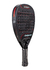 Paleta de pádel Bullpadel Vertex 04 Comfort, diseño negro y rojo con acabado profesional.