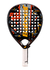 Paleta de pádel Babolat Storm en color negro con detalles en rojo y amarillo.