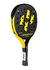 Paleta de pádel Hirostar Solar con diseño negro y amarillo