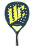 Paleta de pádel Urich Fusion Soft 25 de color verde con detalles amarillos, diseñada para jugadores nacionales.