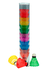Tubo de volantes de badminton de plástico multicolor, incluye 12 unidades.
