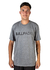 Hombre vistiendo una remera Bullpadel de algodón gris con logo en el frente.