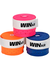 Cubre grip WinAr en colores rosa, naranja y azul, ideal para raquetas de tenis o pádel.