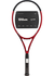 Raqueta de tenis Wilson Clash 100 V2 con grip 3 en color rojo y negro.