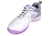 Zapatilla Wilson Slice 3.0 W en color blanco y lila, vista lateral.