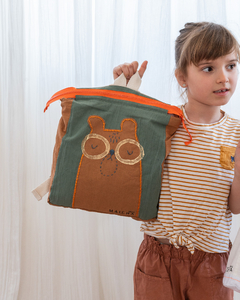 MOCHILA INFANTIL oso Humberto - MAICHA - Deco artesanal, Arte textil y accesorios funcionales