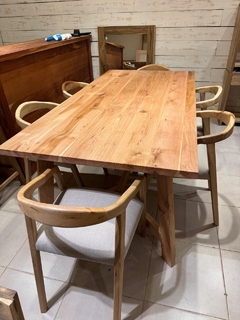 Imagen de Mesa Modelo griego Lenga 2.00x1.00 + 6 sillas Bali zoita