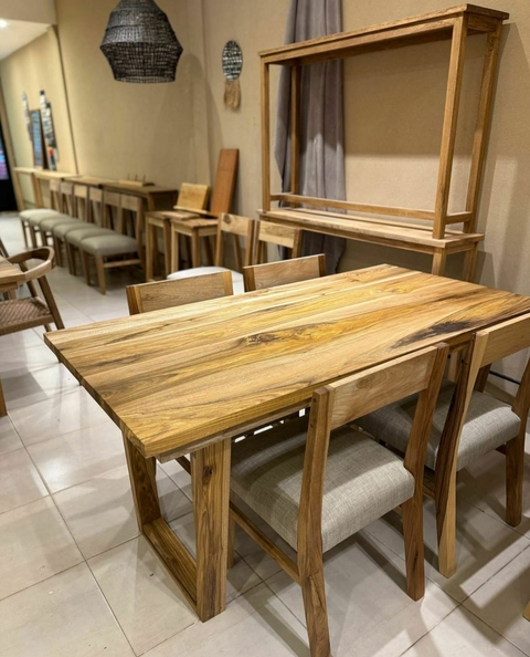 Mesa Delta Petiribi 160x90 + 4 sillas oregon - comprar online