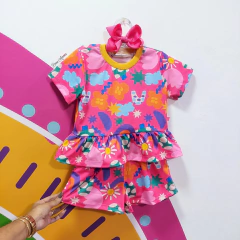 Conjunto Infantil Diversão - Tamanhos 2-4-6-8 - Dona Amora Kids