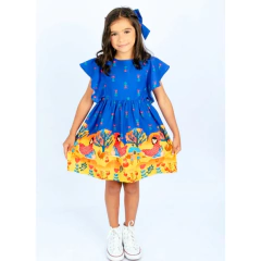 Vestido Infantil Estampa Mistérios do Bosque - Dona Amora Kids
