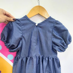 Imagem do TAM.6: Vestido Cerejinha Tecido Viscose Cor Jeans