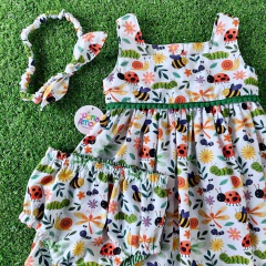 Kit Baby Insetinhos: Vestido para bebê + Tiara + Tapa fralda - comprar online