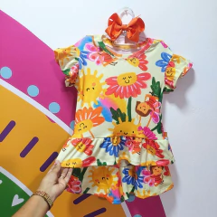 TAM.6: Conjunto Infantil em Malha Canelada: Solzinho na internet