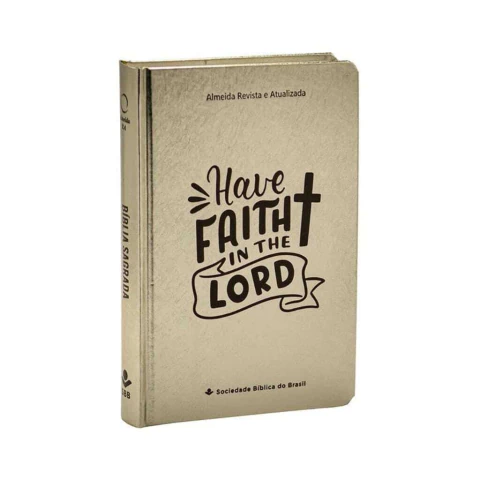 Bíblia Sagrada Letra Grande Dourado Fosco ARA