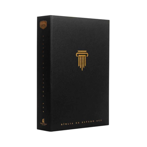 Bíblia de Estudo ACF, Couro-soft preto