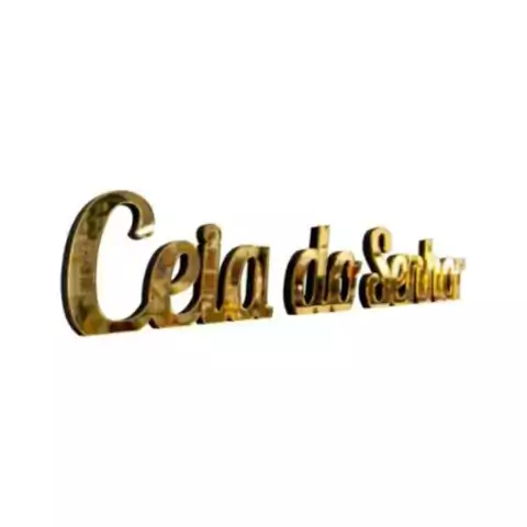 Nome Ceia do Senhor Prata MDF