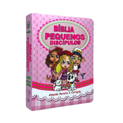 Bíblia Pequenos Discípulos com Harpa Avivada Rosa ARC