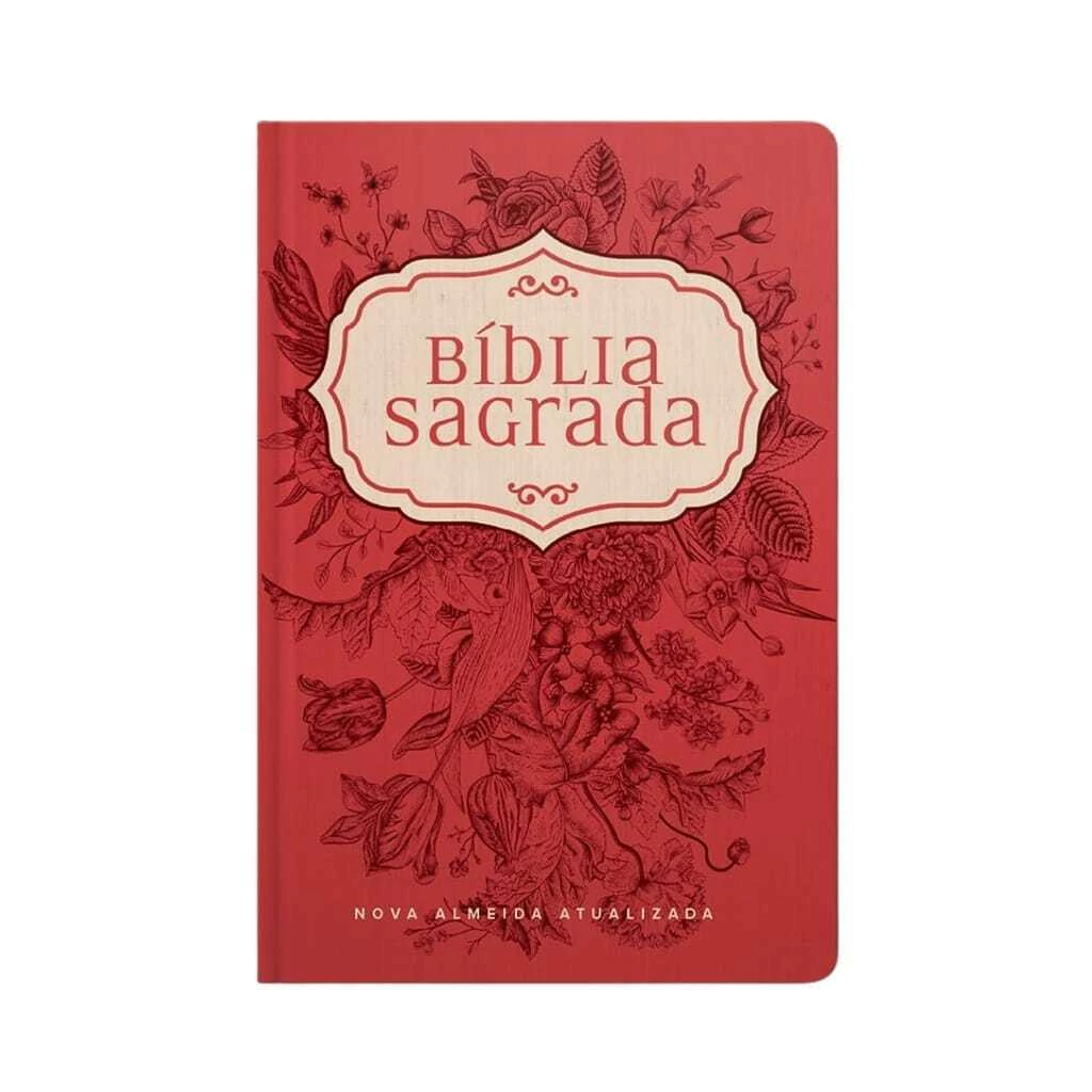 Bíblia Sagrada Capa Dura Flores Vermelha NAA