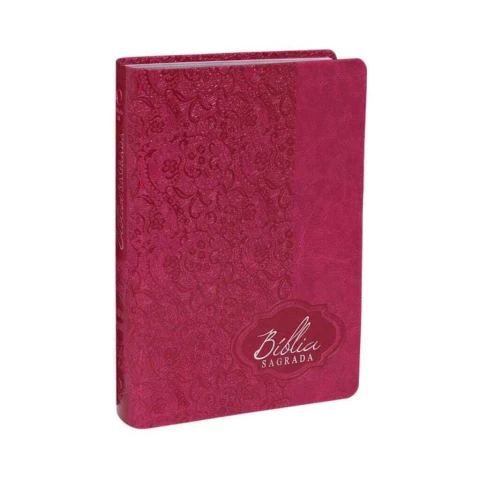 Bíblia Sagrada Letra Gigante Renda Pink Alpha ARA