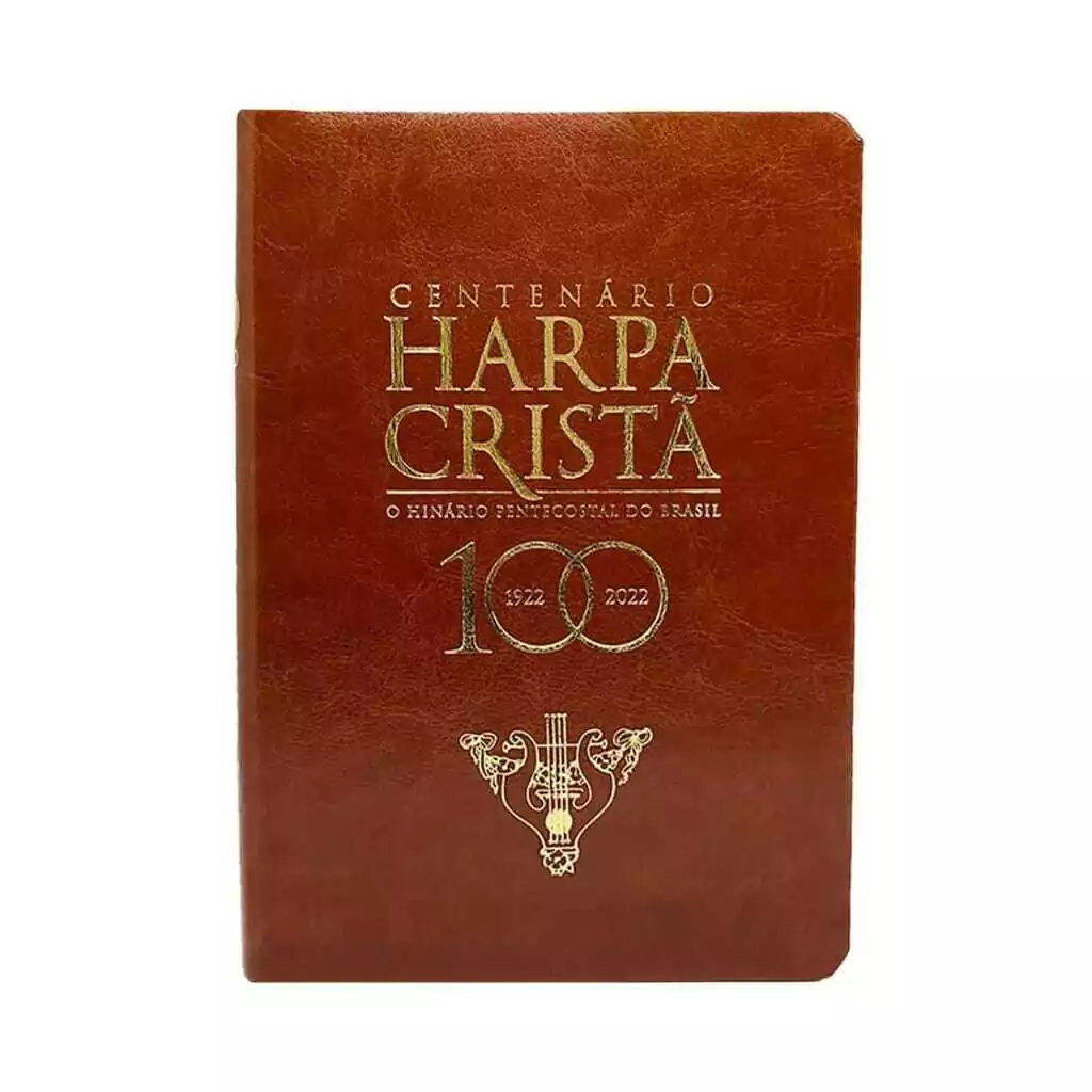 Harpa Cristã Comemorativa Centenário Marrom Luxo