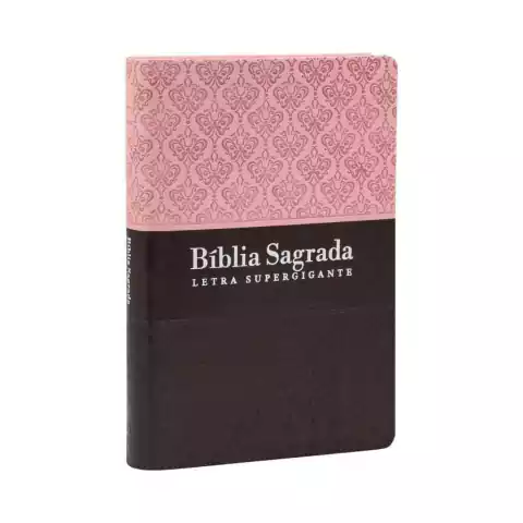 Bíblia Sagrada Letra Supergigante com Índice Rosa Marrom NAA