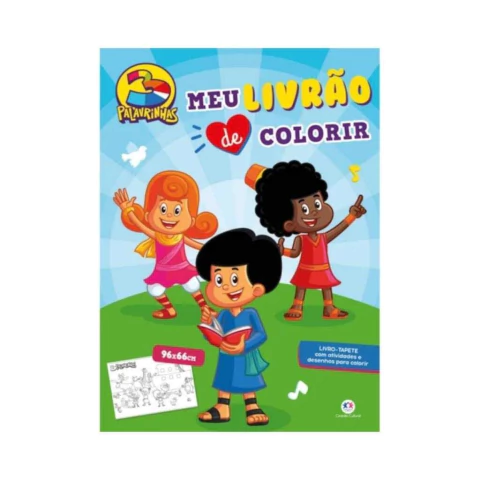 Livro tapete 3 Palavrinhas - Meu Livrão de Colorir