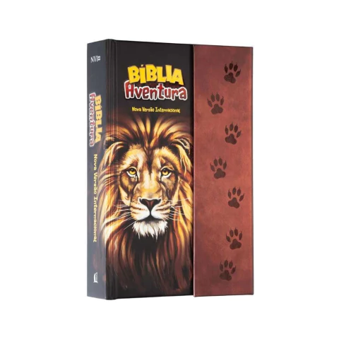 Bíblia Aventura para crianças, NVI, Capa dura com fechamento em ímã, Leão
