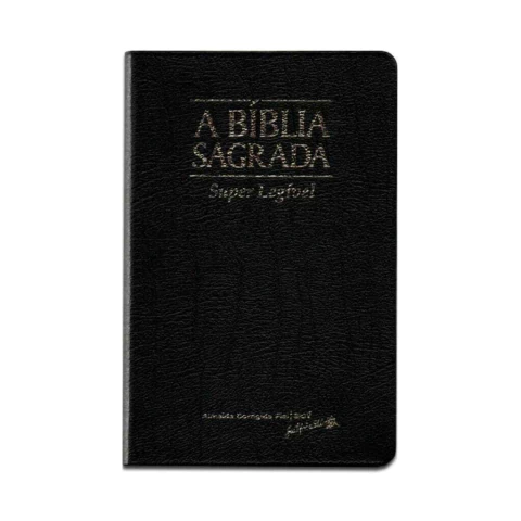 Bíblia Sagrada ACF Super Legível com Ref. e Mapas - Couro Legítimo Preta