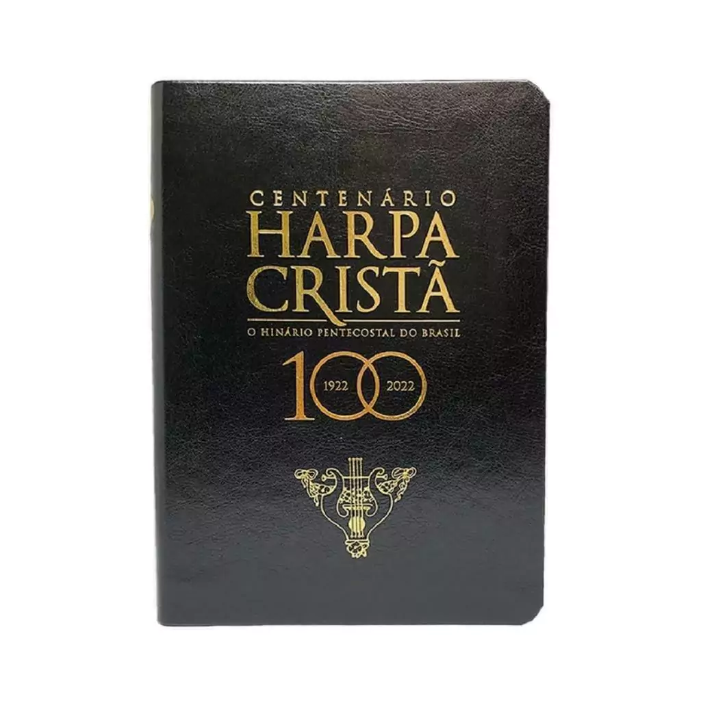 Harpa Cristã Comemorativa Centenário Preta Luxo