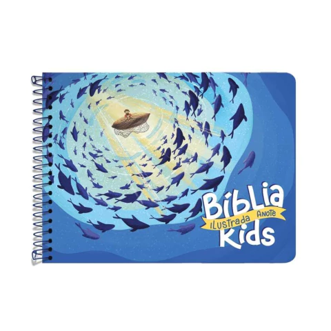 Bíblia Sagrada Ilustrada Anote Kids Peixinhos NVT