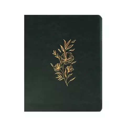 Bíblia Mulheres verde musgo floral - NVT - 2 colunas