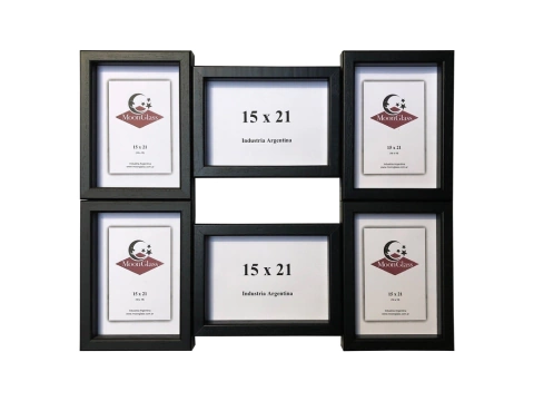 Marco Múltiple para 6 Fotos Moon Glass | Diseño Decorativo de Pared