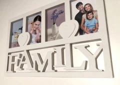 Marco multifoto plástico - FAMILY x4 fotos