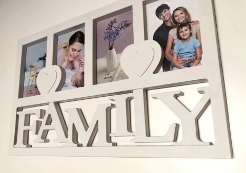 Marco multifoto plástico - FAMILY x4 fotos