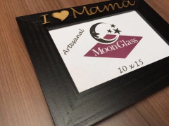 Imagen de Portarretrato Mamá Madera Láser Moon Glass