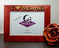Portarretrato Mamá Madera Láser Moon Glass - tienda online