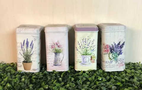 Latitas decorativas con tapa