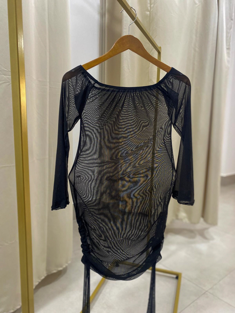 Saída vestido tule Mary - Preto - comprar online