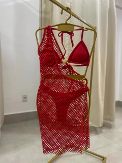 conjunto concha - Vermelho - comprar online