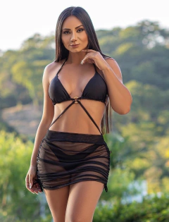 Saia regulagem tule - Use biquinis Beach wear