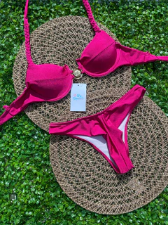 Biquíni meia taça acetinado trançado concha - comprar online