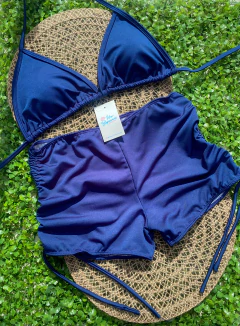 Biquíni Shortinho - Azul Escuro - comprar online